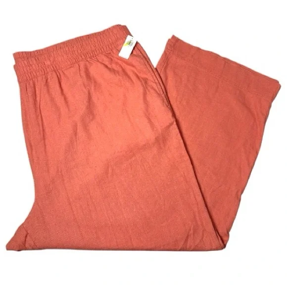 Old Navy Comfort Waistband High-Waisted Amber Linen-Blend Wide-Leg Pants 4X - Picture 6 of 8